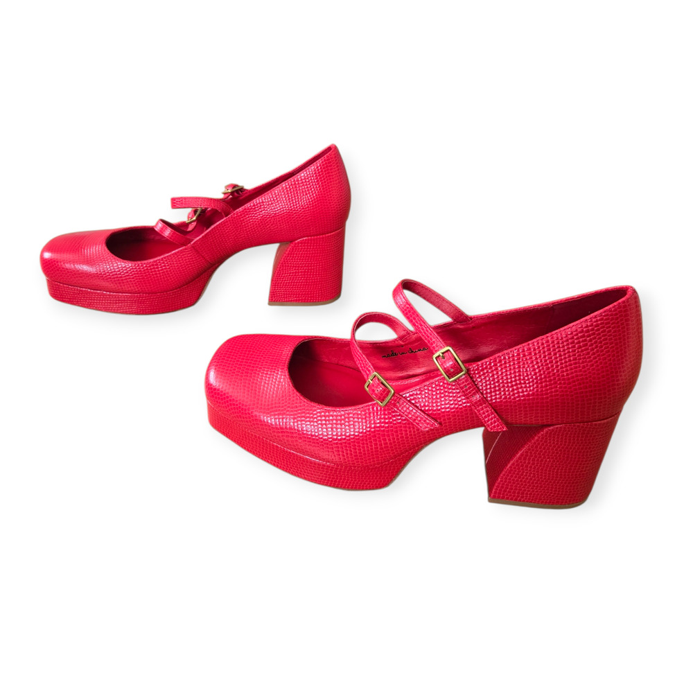 Charlotte Stone Red Vamp Bizzy Pump Heels Size 13‎ - Picture 2 of 9